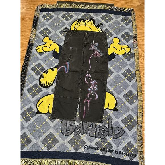 Vintage CRAZY CUSTOM Carhartt WIP Cargo Carpenter Pant 1/1 - Picture 1 of 9